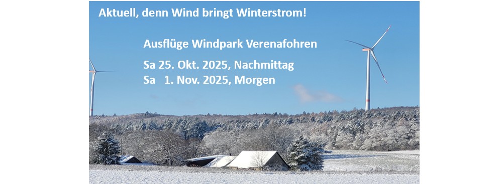 Ausflüge Verenafohren 25.10.25 und 1.11.25